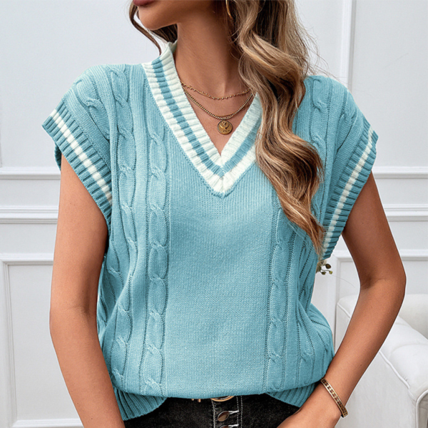 π€ Cozy Chic V-Neck Sweater Vest β Trendy & Comfy Knit for Fall π