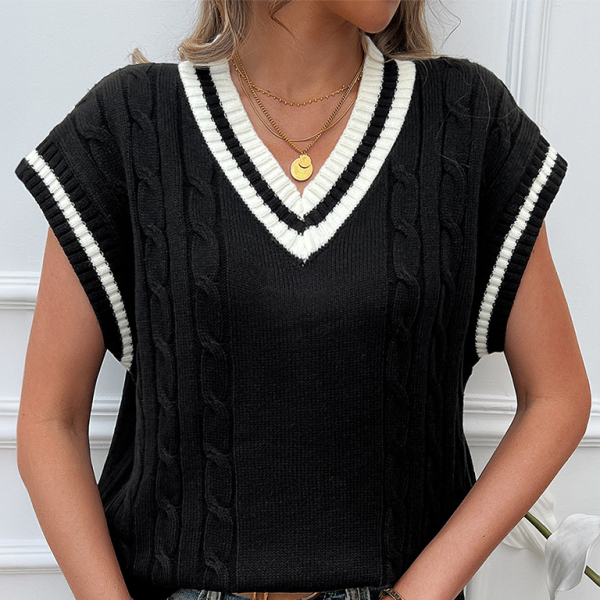 π€ Cozy Chic V-Neck Sweater Vest β Trendy & Comfy Knit for Fall π