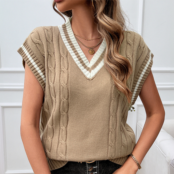 π€ Cozy Chic V-Neck Sweater Vest β Trendy & Comfy Knit for Fall π