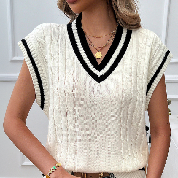 π€ Cozy Chic V-Neck Sweater Vest β Trendy & Comfy Knit for Fall π