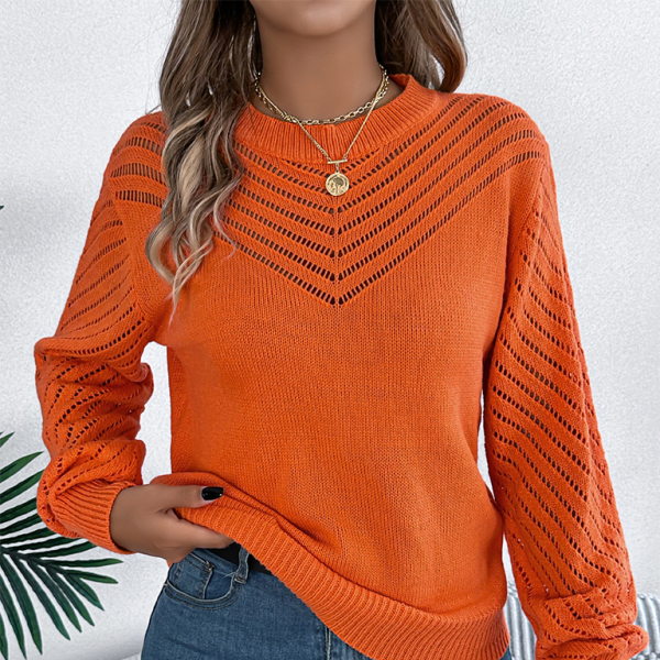 π§‘ Cozy Chic Lantern Sleeve Knit Sweater β Trendy Fall Winter Pullover π§‘