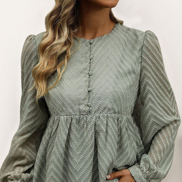 ποΈ Chic Long Sleeve Jacquard Shirt β Elegant & Stylish for Fall π