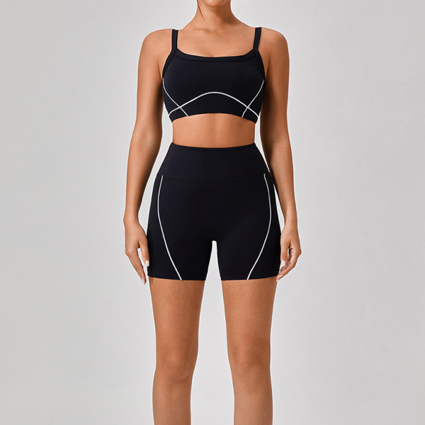 SculptFit Contrast Color Yoga Set β Elevate Your Activewear Game!