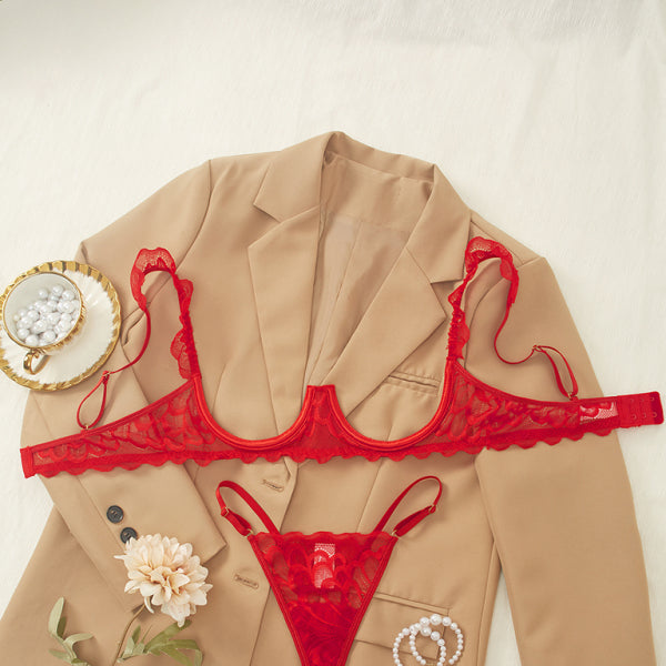 π₯ Sexy Lace Lingerie Set β Flirty Two-Piece for a Sultry Look π