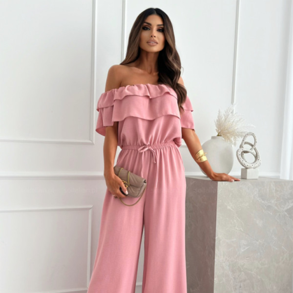✨ Chic One-Shoulder Waist-Defining Jumpsuit – Effortless Style for Spring & Summer ✨