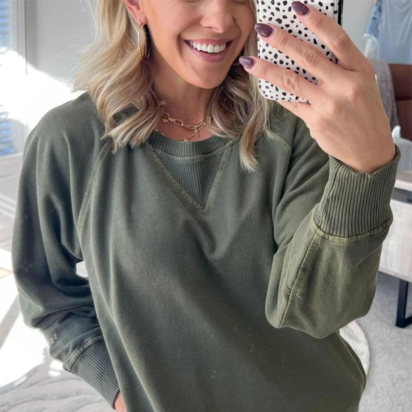 ποΈ Cozy Chic Bat Sleeve Sweatshirt with Pockets β Fall & Winter Must-Have β¨