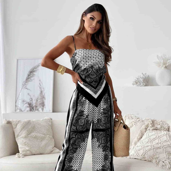 ποΈ Chic Floral Bustier & Pants Set β Trendy Two-Piece Outfit for Spring Summer βοΈ