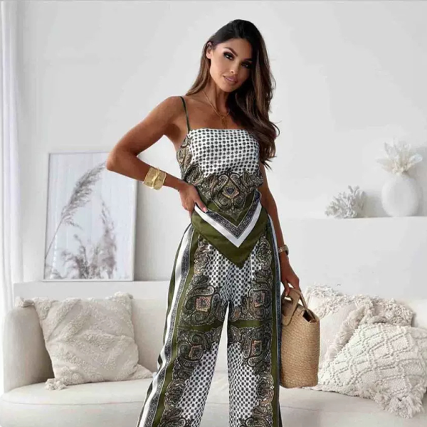 ποΈ Chic Floral Bustier & Pants Set β Trendy Two-Piece Outfit for Spring Summer βοΈ