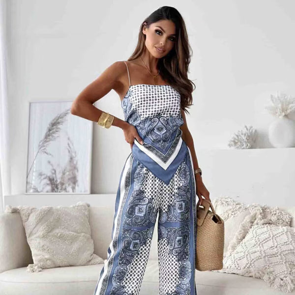 ποΈ Chic Floral Bustier & Pants Set β Trendy Two-Piece Outfit for Spring Summer βοΈ