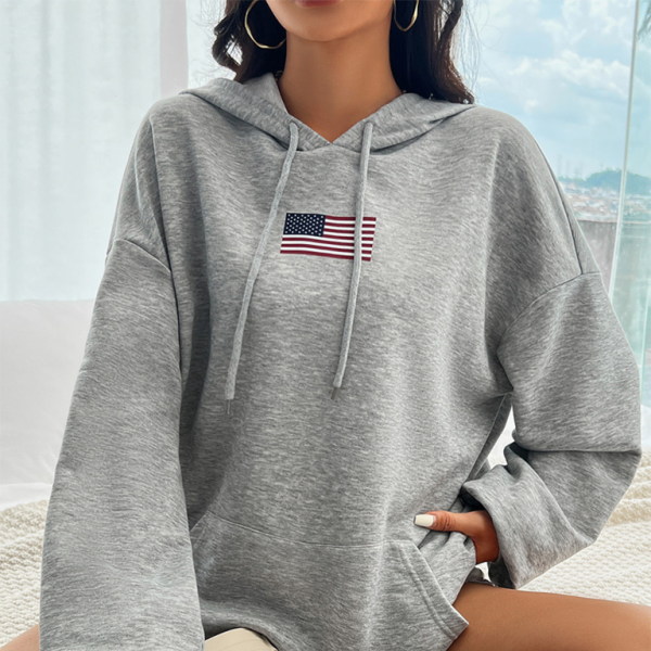 π₯ Independence Day Flag Hoodie Loose Fit with Pockets β Cozy & Stylish πΊπΈ