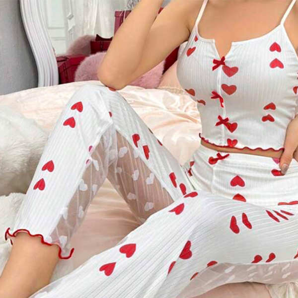 π Chic Color Block Mesh Pajama Set β Sexy & Comfy Lounge Wear β¨