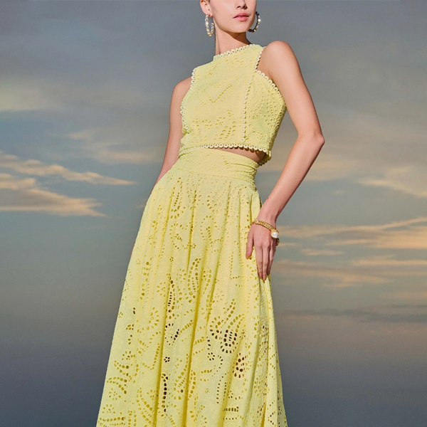 🛍️ Chic Sleeveless Two-Piece Set – Casual & Stylish Long Dress for Vacay Vibes 🌸