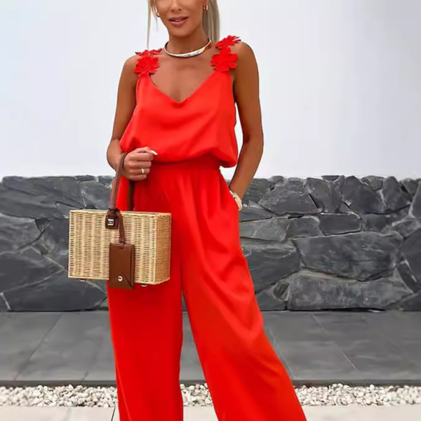 ✨ Chic & Comfy Loose Fit Sleeveless Jumpsuit with Pockets – Perfect for Spring & Summer ☀️👗