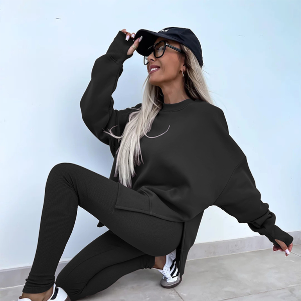 ποΈ Chic & Cozy Two-Piece Set β Stylish Loose Sweater & Trendy Tight Pants β¨