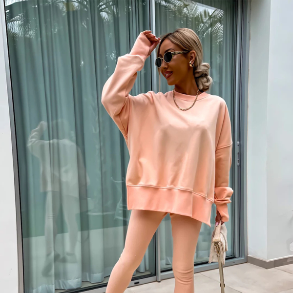 ποΈ Chic & Cozy Two-Piece Set β Stylish Loose Sweater & Trendy Tight Pants β¨