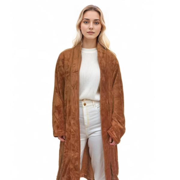 Cozy V-Neck Lounge Robe – Soft, Stylish & Perfect for Relaxing