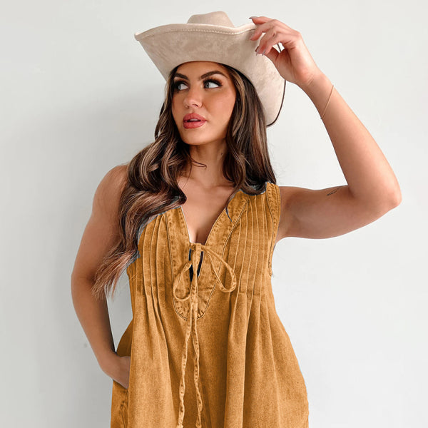 π€ Trendy Denim Jumpsuit β Sleeveless, Stylish & Comfy for Any Season π€