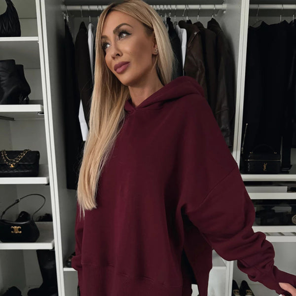 π₯ Cozy & Chic Women's Hooded Sweatshirt Set β Perfect for Fall & Winter Loungewear βοΈ