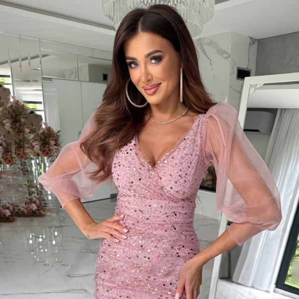 β¨ Sparkle & Slay Sequin Long Sleeve Party Dress β Chic & Trendy Look β¨