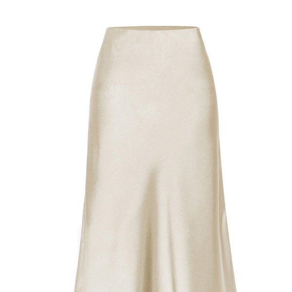 Chic Satin High Waist Midi Skirt with Flirty Side Slit – Perfect for Any Occasion