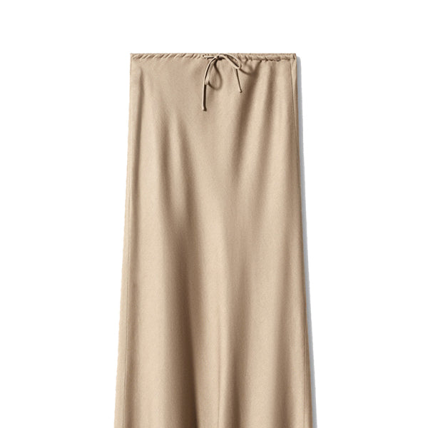 Chic Satin Maxi Skirt High Waist Drawstring – Perfect for Any Season