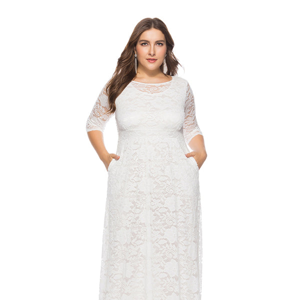 π€ Elegant Plus Size Lace Dress β Chic & Flattering for Any Occasion π€