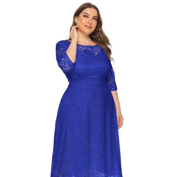 π€ Plus Size Lace Evening Dress Bridesmaid Outfit β Elegant & Flattering Fit β¨