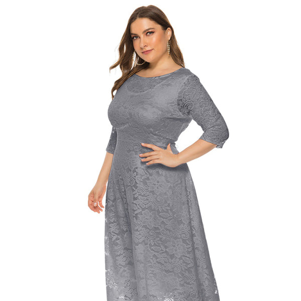 π€ Plus Size Lace Evening Dress Bridesmaid Outfit β Elegant & Flattering Fit β¨