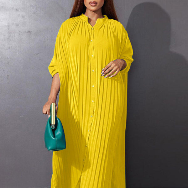 β¨ Chic Plus Size Pleated Dress β Stylish Loose Fit for Everyday Comfort β¨