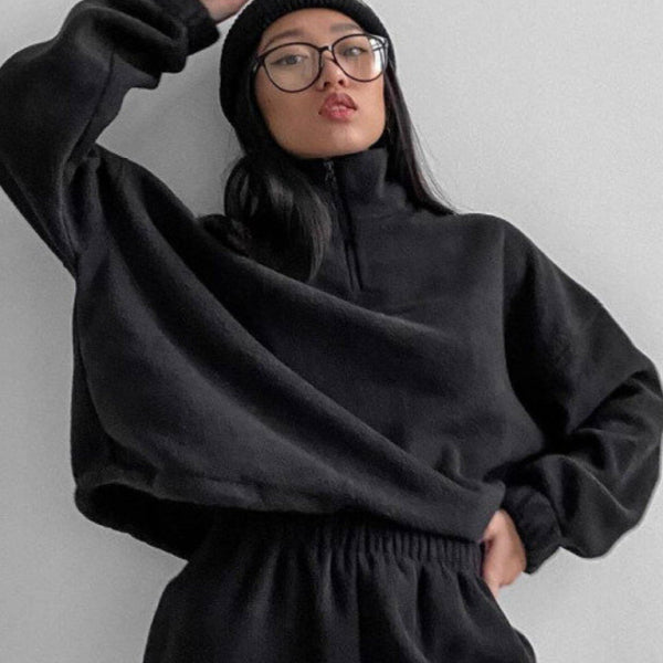 ποΈ Chic & Cozy Zip-Up Sweatshirt Two-Piece Set β Perfect for Fall & Winter βοΈ