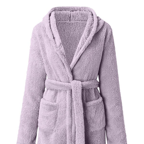 Cozy Luxe Hooded Plush Pajamas – Soft, Warm & Stylish Bathrobe for Fall & Winter