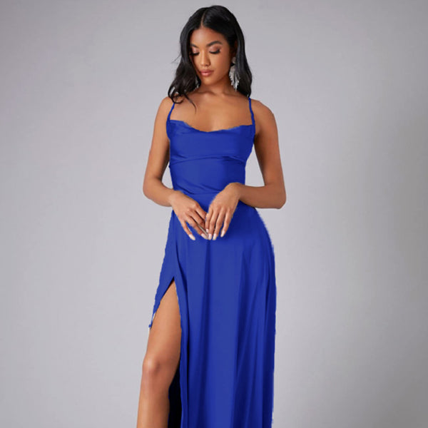 ✨ Sexy Backless Slim Fit Maxi Dress – Elegant Waist-Hugging Long Dress for Women ✨