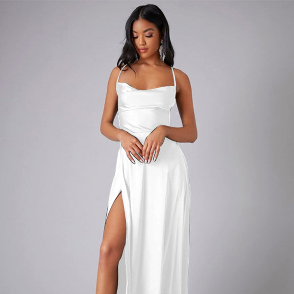 ✨ Sexy Backless Slim Fit Maxi Dress – Elegant Waist-Hugging Long Dress for Women ✨