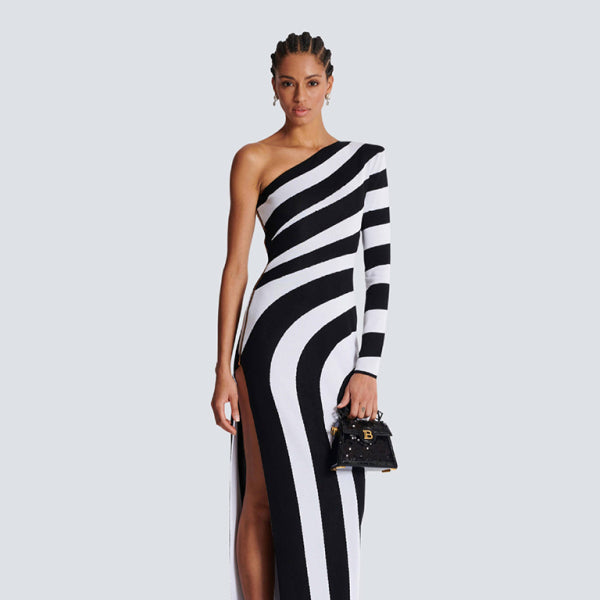 🔥 Zebra Print One Shoulder Bandage Dress – Sexy & Chic Party Vibes 🔥