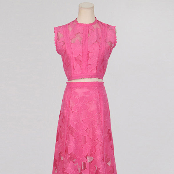 ποΈ Chic & Trendy Vacation 2-Piece Set β Sleeveless Top + Embroidered Skirt βοΈ