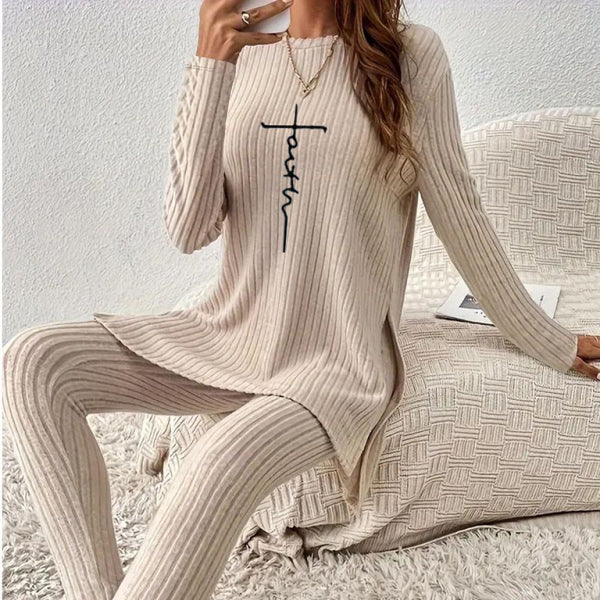 π€ Trendy Letter Print Two-Piece Tracksuit β Stylish & Comfy Set for All Seasons π€