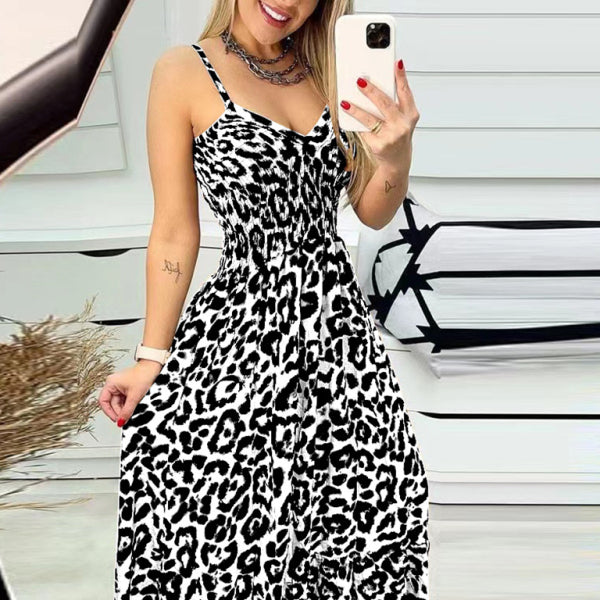 🖤 Chic Leopard Print V-Neck Dress – Trendy & Stylish for Any Occasion 🖤