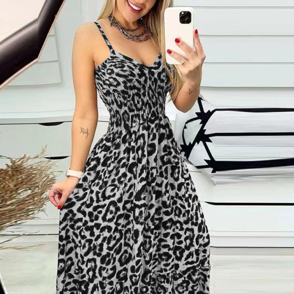 🖤 Chic Leopard Print V-Neck Dress – Trendy & Stylish for Any Occasion 🖤