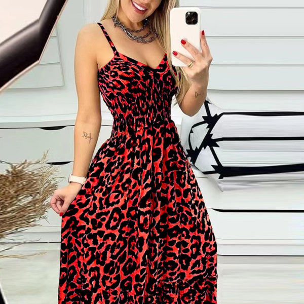 🖤 Chic Leopard Print V-Neck Dress – Trendy & Stylish for Any Occasion 🖤