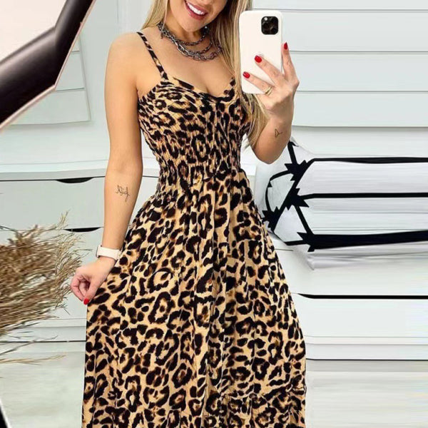🖤 Chic Leopard Print V-Neck Dress – Trendy & Stylish for Any Occasion 🖤