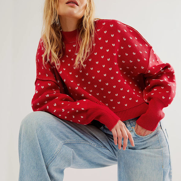 π¦ Cozy Butterfly Knit Sweater Round Neck Loose Fit Pullover β Chic & Comfy Must-Have π¦