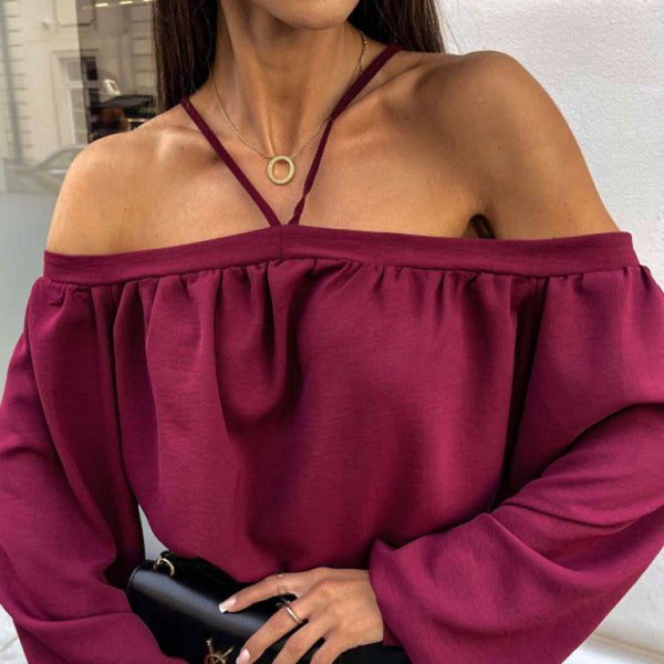π€ Chic Halter Neck Long Sleeve Top - Trendy & Stylish Must-Have π€