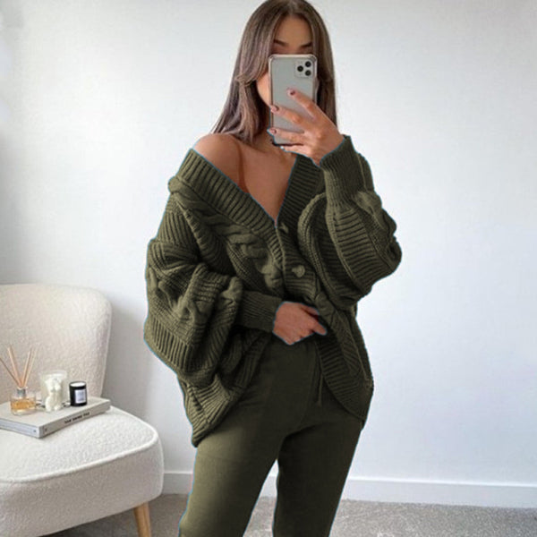 β¨ Cozy Chic 2-Piece Sweater Set β Trendy Knitted Lounge Outfit for Fall & Winter β¨