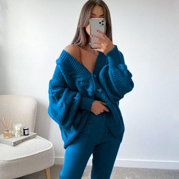 β¨ Cozy Chic 2-Piece Sweater Set β Trendy Knitted Lounge Outfit for Fall & Winter β¨