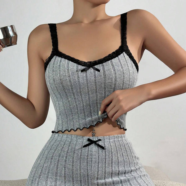 π Cozy & Chic Lace Pajama Set β Stretchy, Stylish & Comfy Sleepwear β¨