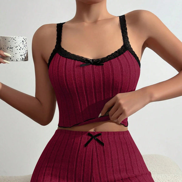 π Cozy & Chic Lace Pajama Set β Stretchy, Stylish & Comfy Sleepwear β¨