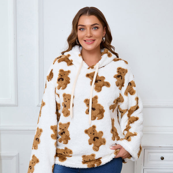 π€ Cozy Plus Size Cow Print Hoodie β Cute & Comfy Oversized Sweatshirt π€