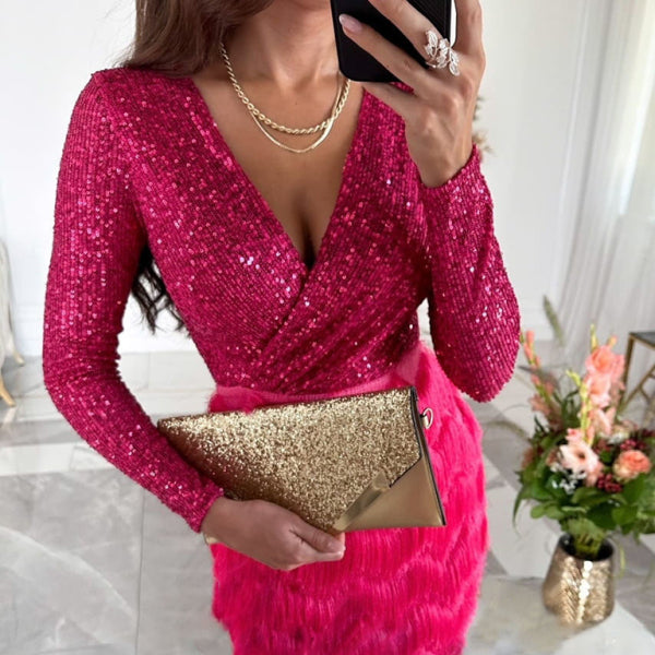 ✨ Sparkle All Night Sequin Party Dress Multicolor – Chic & Sexy ✨