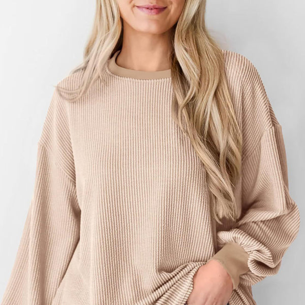 ποΈ Cozy & Chic Striped Long Sleeve Sweatshirt β Casual Fall Essential π