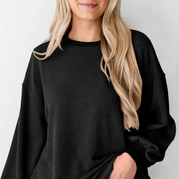 ποΈ Cozy & Chic Striped Long Sleeve Sweatshirt β Casual Fall Essential π